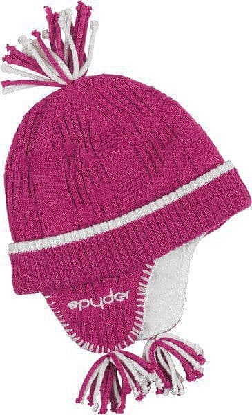 Spyder KydS Girls Vision Hat Hot Pink White