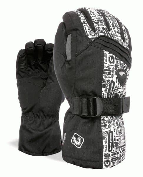 Level Mens Powder Xcr Glove Black White Yellow