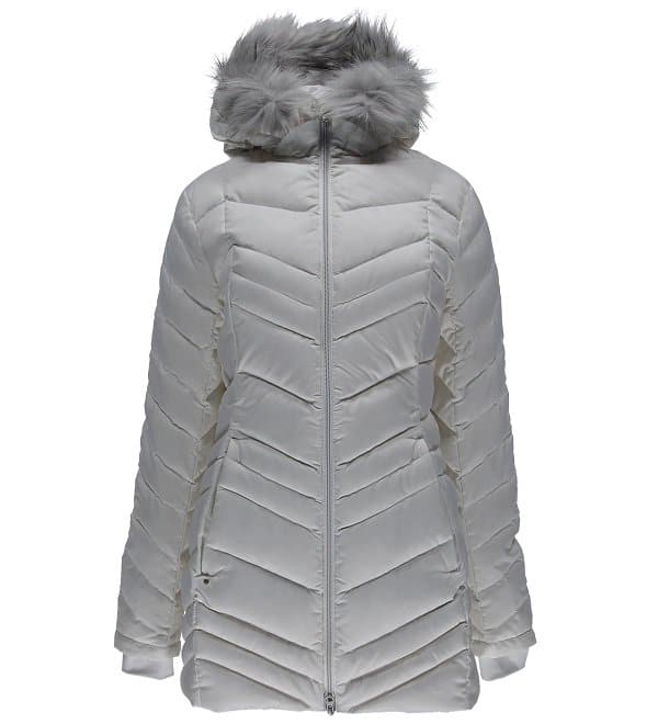 Spyder Womens Timeless Long Faux Fur Down Jacket