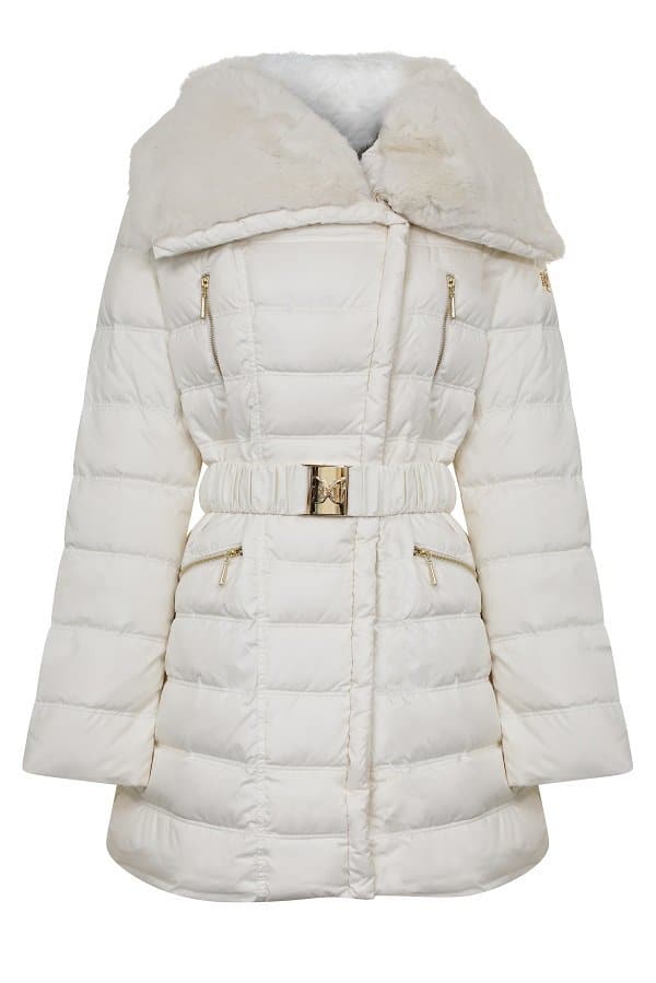 Dawn Levy Womens Lola Belted Jacket With Channel Quilting Front