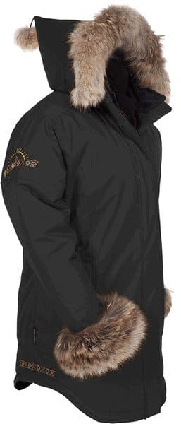 Quartz Nature Womens Inuit Isosoft Herringbone Jacket (Raccoon Fur Included)