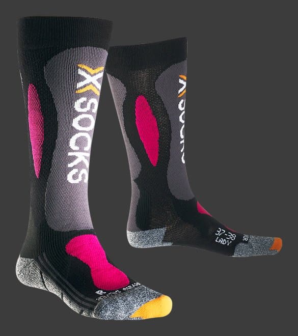 X-Bionic Ski Carving Silver Womens Long Socks
